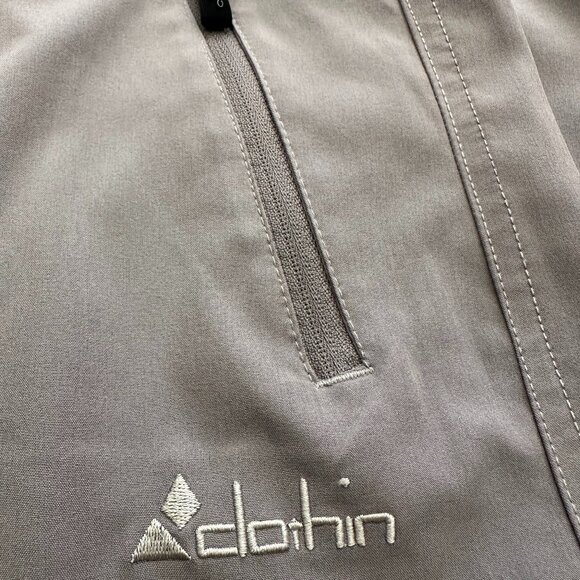 Clothin Men’s Gray Hiking/Outdoor Pants Stretch, Zipper Pockets Size M/30L - Picture 6 of 7